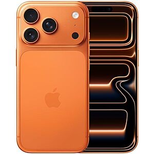 Prime Members: Apple iPhone 17 Pro, US Version, 512GB, eSIM, Cosmic Orange- Unlocked (Renewed Premium) $999.99