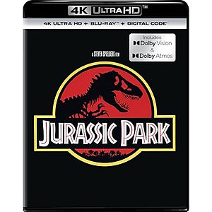 [Prime] $11.86* | Jurassic Park: Dolby Vision & Atmos Edition (4K UHD + Blu-ray + Digital) at Amazon