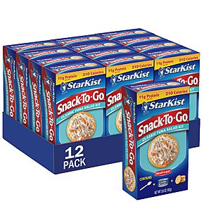 StarKist Snack-To-Go Ready to Eat Meals Tuna Salad Kit, 3.6 oz (12 Pack) Classic Tuna Salad with Crackers Kit. as low as 10.89 $10.88