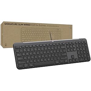 [Prime] $28.49* | Logitech Signature Slim Wired K620 Full-Size Keyboard (Graphite) at Amazon