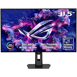 [Prime] $699* | 32” ASUS ROG Strix XG32UCWG 4K OLED Dual-Mode Gaming Monitor at Amazon