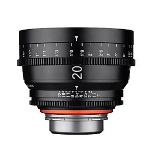 Rokinon Xeen 20mm T1.9 Wide Angle Pro Cine Lens E-Mount Interchangeable Lens Cameras (XN20-NEX) $1395