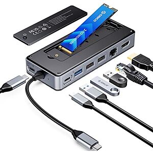 [AC] $35* | ORICO 8-in-1 USB-C Docking Station Hub w/ M.2 SSD Enclosure & 100W PD at Amazon