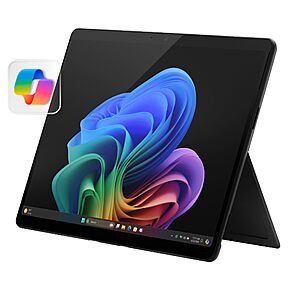 Microsoft Surface Pro 2-in-1 Laptop/Tablet, Windows 11 Copilot+ PC, 13" Touchscreen OLED Display, Snapdragon X Elite (12 Core), 16GB RAM, 256GB , Black $869.99