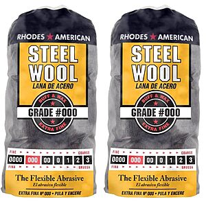 $5.99* | 2-Pack 12-Pads Homax Steel Wool (Extra Fine Grade #000) at Amazon