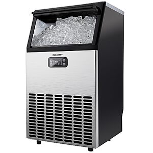 Prime Members: EUHOMY Commercial Ice Maker Machine, 100lbs/24H w/ 33lbs Ice Storage Capacity $275.48