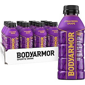 [Prime, SnS] $9.02 | 12-Pack 16-Oz BODYARMOR Sports Electrolyte Drink (Strawberry Grape) at Amazon