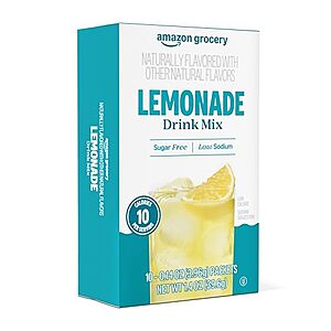[Prime, SnS] $1.06* | 10-Pack 0.14-Oz Amazon Grocery Lemonade Drink Mix Packets at Amazon