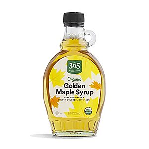 [Prime, SnS] $3.97* | 8-Oz 365 by Whole Foods Organic Maple Syrup (Grade A, Golden Color) at Amazon