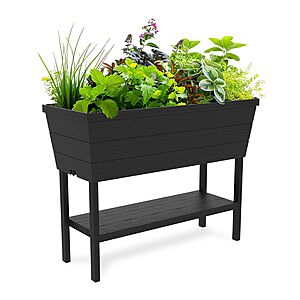 [Prime] 12.7-Gal Keter Urban Bloomer Raised Garden Bed and Outdoor Herb Garden Planter w/ Self Watering Gauge and Drainage Plug (Dark Grey) $60.46 + Free Shipping