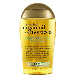 3.3-Ounce OGX Renewing Argan Oil of Morocco Cold-Pressed Hair Treatment Oil $4.50 w/ S&S + Free Shipping w/ Prime or on $35+