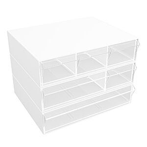 [Prime] 3-Tier 6 Compartment 9" x 6.7" Gonice Stackable Storage Drawer Desk Organizer  $4.99 + Free Shipping