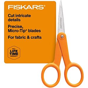 [Prime] Fiskars Premier No. 5 Micro-Tip Fabric Scissors (Orange) $10.63 + Free Shipping