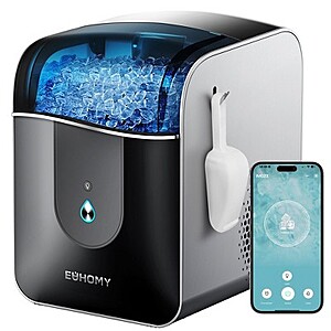EUHOMY Smart Nugget Ice Maker Countertop, 40 Lbs/Day, APP Remote Control & LED Indicator $224.99
