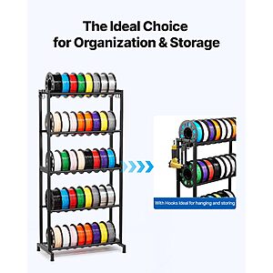 VEVOR 5 Tier 3D Printer Filament Storage Rack $34.53 + free s/h w/ Prime