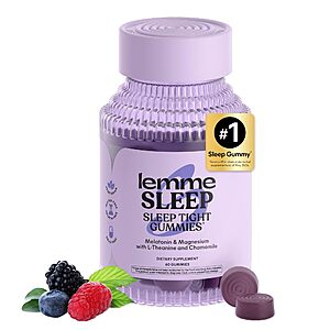 Prime Members: 60-Count Lemme Sleep Gummies w/ 5mg Melatonin, Elderberry, Magnesium, L-Theanine, Chamomile & Lavender $14.99 + Free Shipping