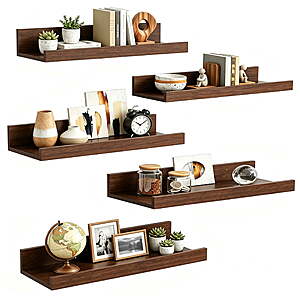 5 Pack Sindcom 16inch Wood Floating Shelves $17.55 + Free S&H w/ Walmart+ or $35+