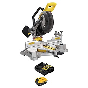 DeWalt 20V MAX XR Lithium-Ion Cordless 10 in. Dual Bevel Fixed Miter Saw with 20V MAX Lithium-Ion 5.0 Ah Battery and Charger $364