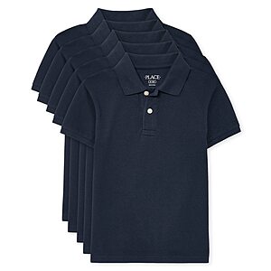 The Children's Place Boys Short Sleeve Polo Shirts (5-Pack, Various Colors/Sizes) $28.34 (56% Off)