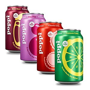 [Prime] 12-Pack 12 oz Poppi Prebiotic Soda The Classics Variety Pack $15.29 w/ S&S + Free Shipping