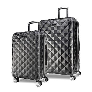 [Prime] $72.79 | Kenneth Cole REACTION Diamond Tower 2PC Luggage Set, Hardside Spinner, Expandable, 8-Wheel, Black (20"/28")
