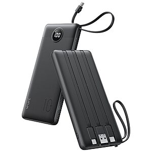 VRURC 10000mAh Power Bank with 4 Built-in Cables 19.94 + Free Shipping $19.94