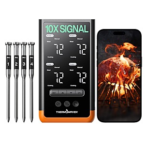 ThermoMaven G4 4-Probe Wireless Smart Meat Thermometer $120 + Free Shipping