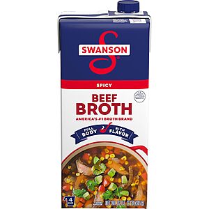 32-Oz Swanson S Broth (Various) from $1.23  w/ S&S + Free Shipping w/ Prime or on $35+