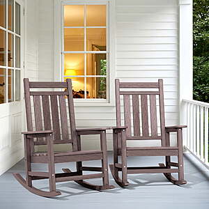 2 Pack SERWALL Oversized Outdoor Rocking Chair (Various Colors)$160.99 + Free S&H at Walmart