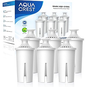 6 Pack AQUA CREST CF06A Replacement for Brita® Filter $13.80 + Free Shipping w/Prime or $35+