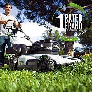 EGO Power+ LM2142SP 21-Inch 56-Volt Lithium-Ion Cordless Electric Dual-Port Walk Behind Self propelled Lawn Mower $499.99 - Prime