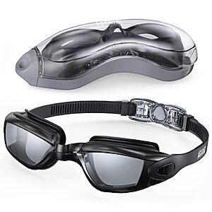 Aegend Swim Goggles, Swimming Goggles No Leaking Full Protection Adult Men Women Youth, Black-color Lens $4.03