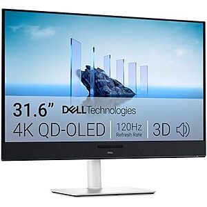 $499.99* | 32" Dell S3225QC 4K 120Hz QD-OLED Monitor at Amazon