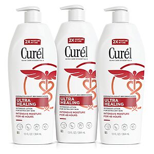 3-Pack 13-Ounce Curel Ultra Healing Lotion for Dry & Sensitive Skin $11.23 w/ S&S + Free Shipping w/ Prime or on $35+
