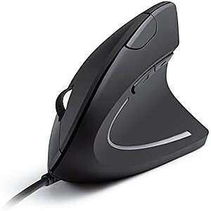 [Prime] $16.13* | Anker Wired Vertical Ergonomic 5-Button Optical Mouse (Black) at Amazon