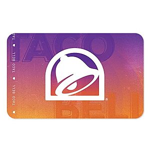 $40.00: Taco Bell eGift Card (In App Redemption Only)