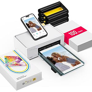 [Prime] Liene M100 4x6" Photo Printer w/ 100 Sheets & 3 Cartridges $110.46 + Free Shipping