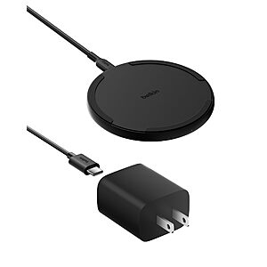 15W Belkin Wireless Charging Pad w/ 20W PSU & 5ft USB C Cable (Black) $13 + Free S&H w/ Prime or $35+