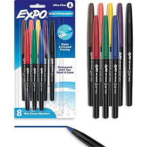 8-Count EXPO Wet Erase Ultra Fine Markers (Assorted Colors) $5.46 + Free Shipping w/ Prime or on $35+