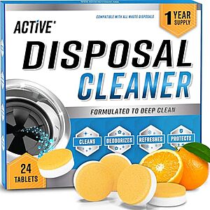 Prime: 24-Count ACTIVE Garbage Disposal Cleaner & Deodorizer Foaming Tablets (Fresh Citrus) $12.72 w/ S&S + Free Shipping