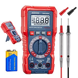 Amazon - AstroAI DM200M TRMS 2000 Counts Digital Multimeter Tester - $9.99