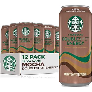 [Prime] 12-Pack 15 fl oz Starbucks Doubleshot Energy Coffee Drink (Mocha) $20.99 w/ S&S + Free Shipping