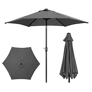 9ft Patio Umbrella Outdoor Portable Table Market Umbrella with Push Button Tilt/Crank Waterproof UV-proof - Various Colors - Free Shipping - $29.98