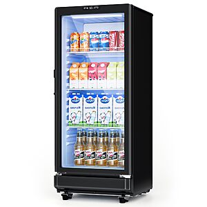 Prime Members: ICEVIVAL 6 Cu.Ft Commercial Refrigerators, Display Fridge with Double-Tempered Glass Door, with Locking, Key & LED $499.99