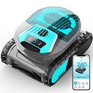 Prime Members: Pleco Pro Cordless Robotic Pool Cleaner, Smart Navigation, 210–240 Min Runtime, Wall Climbing & Waterline Cleaning, Up to 2691 Sq.Ft $379.99