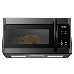 PRIME DEAL: $240 BLACK+DECKER Over the Range Microwave Oven with Vent and One-Touch Auto Cooking, 1.7 cu. ft. OTR Over Stove Microwave, Black, 1000 Watts, EM044K6CF-BK