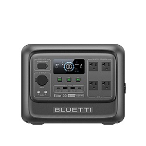 BLUETTI Elite 100 V2 1,800W, 1,024Wh, LiFePO₄ Portable Power Station $375.25 + Free Shipping