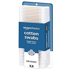 [Prime, SnS] $2.01* | 500-Ct Amazon Basics Double Tipped Cotton Swabs at Amazon