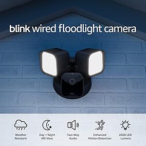 $28.46* | Blink Wired Floodlight Camera (Black or White) at Amazon