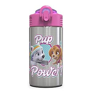 $10.87: Zak Designs Stainless Steel Water Bottle, 15.5 oz (Frozen, Paw Patrol Skye, Spiderman)
